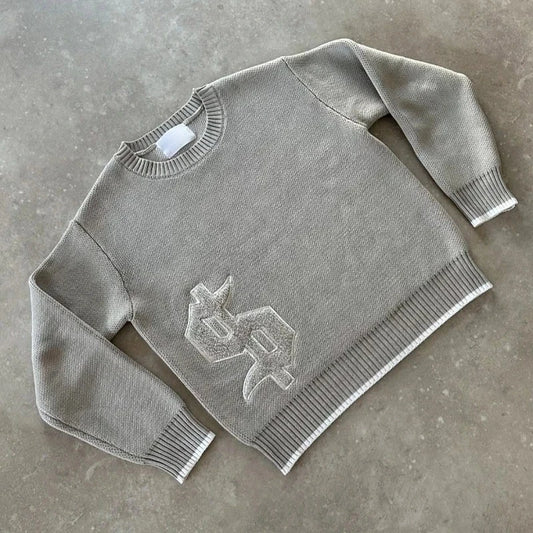 Signature Dollar Embroidered Premium Knit Sweater