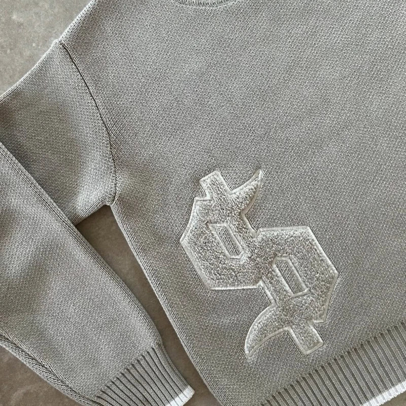 Signature Dollar Embroidered Premium Knit Sweater
